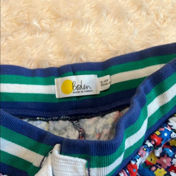 Boden, Colorful Floral Skort with Elastic Waistband, Size 11-12