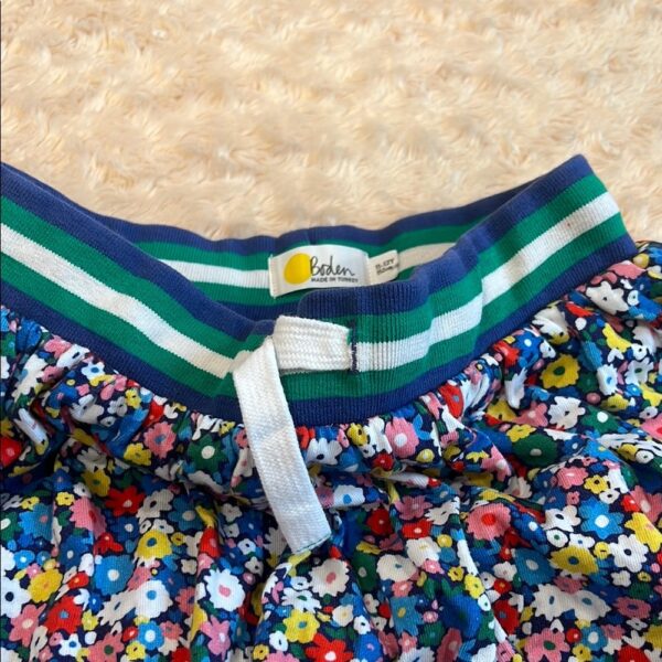 Boden, Colorful Floral Skort with Elastic Waistband, Size 11-12