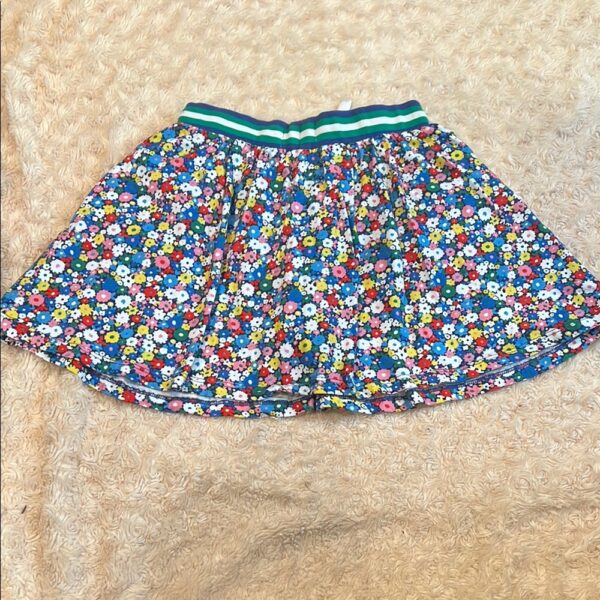 Boden, Colorful Floral Skort with Elastic Waistband, Size 11-12