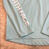 The North Face Light Blue Hooded Athletic Shirt, SPF 50, Size Medium