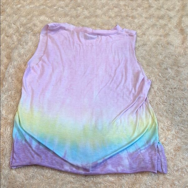 Firehouse, Pastel Tie-Dye Sleeveless Top with Star Accents, Size Medium