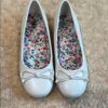Nordstrom Rack, White Ballet Flats with Bow, Worn Once, Size 2