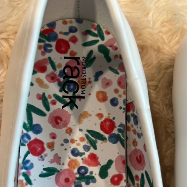 Nordstrom Rack, White Ballet Flats with Bow, Worn Once, Size 2