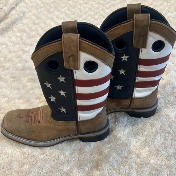 Patriotic Kids Cowboy Boots, Masterson Boot Co, Size 1