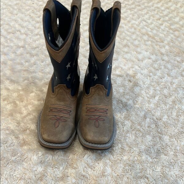 Patriotic Kids Cowboy Boots, Masterson Boot Co, Size 1