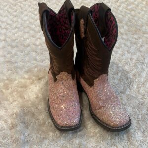 Like New, Pink Glitter Cowboy Boots, Smoky Mountain Boots, Size 1.5