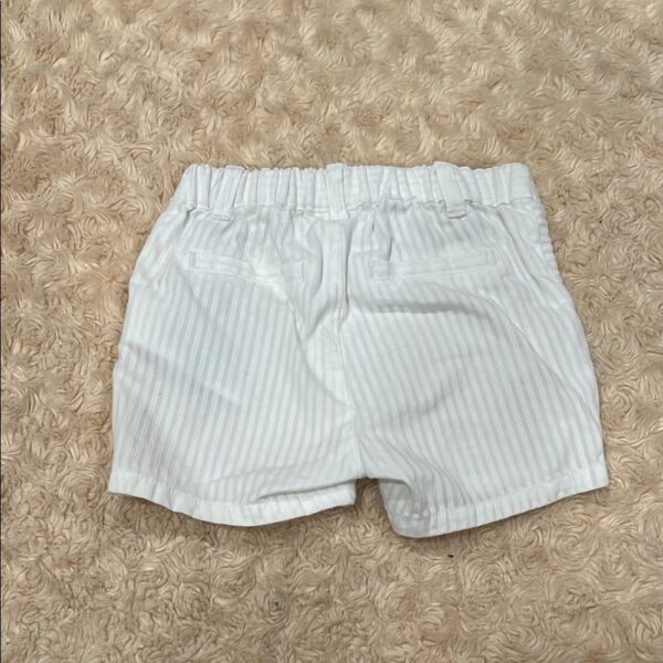 Mayoral White Tailored Shorts with Cuffed Hems, Size 4-6 mos