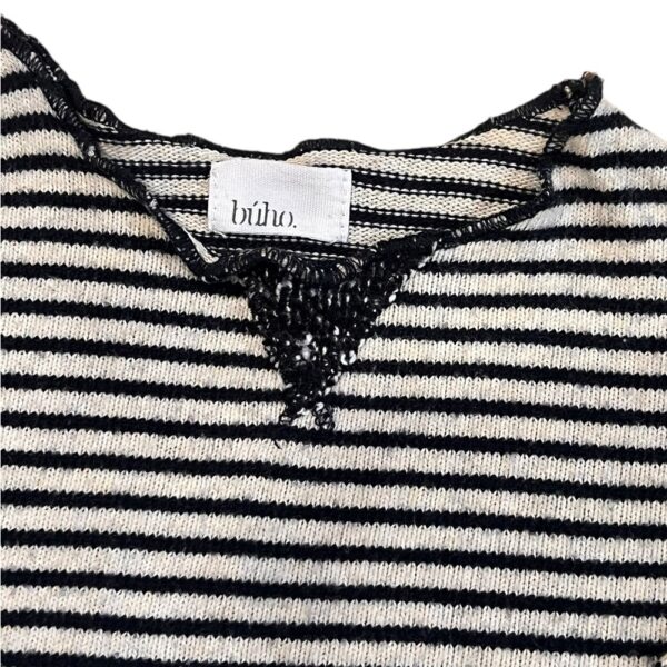 Buho Navy and White Striped Sweater with Relaxed Fit, Size 9 months