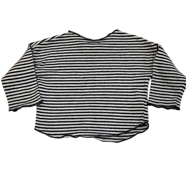 Buho Navy and White Striped Sweater with Relaxed Fit, Size 9 months