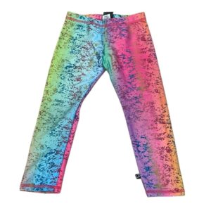 Terez Girls Hi-Shine Rainbow Leggings, Size Large (5-6)
