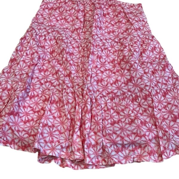 GAP Pink and White Floral Linen Dress with Spaghetti Straps, Size Small (6-7)