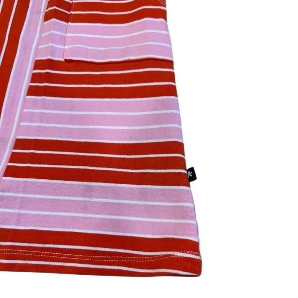 Toobydoo Red and Pink Striped Girls Tank Dress with Pockets, Size 6