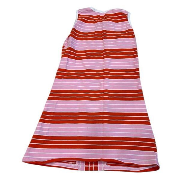 Toobydoo Red and Pink Striped Girls Tank Dress with Pockets, Size 6