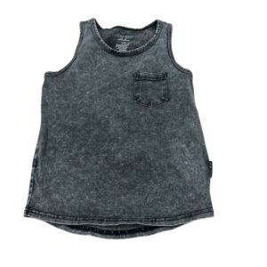 Little Bipsy Gray Tank Top with Vintage Wash, Size 3-4