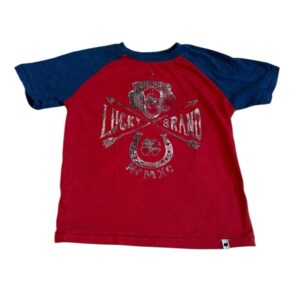 Lucky Brand Red and Blue Raglan Tee, Size 6