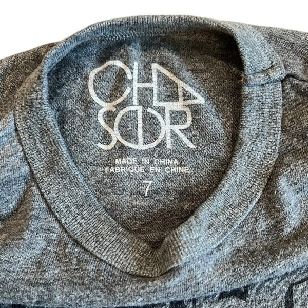 Chaser Gray Short Sleeve Tee Best Little Brother, Size 7