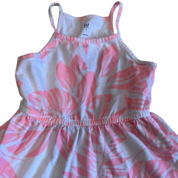 GAP Pink and White Ruffled Tiered Floral Sundress, Size S (6-8)