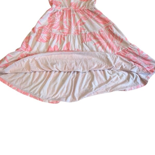 GAP Pink and White Ruffled Tiered Floral Sundress, Size S (6-8)