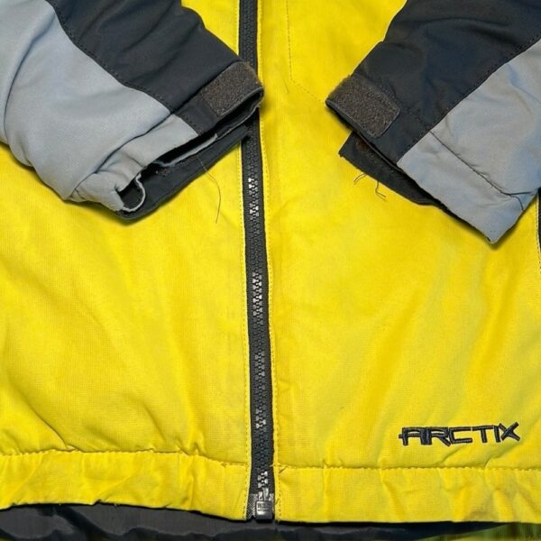 Arctix Yellow and Black Puffer Jacket Weather-Resistant Hooded Design, Size 5
