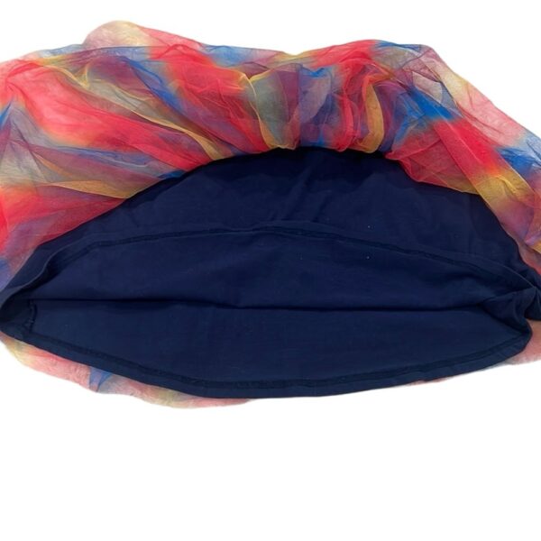 Deux par Deux Girls Rainbow Tulle Skirt with Elastic Waistband, Size 7