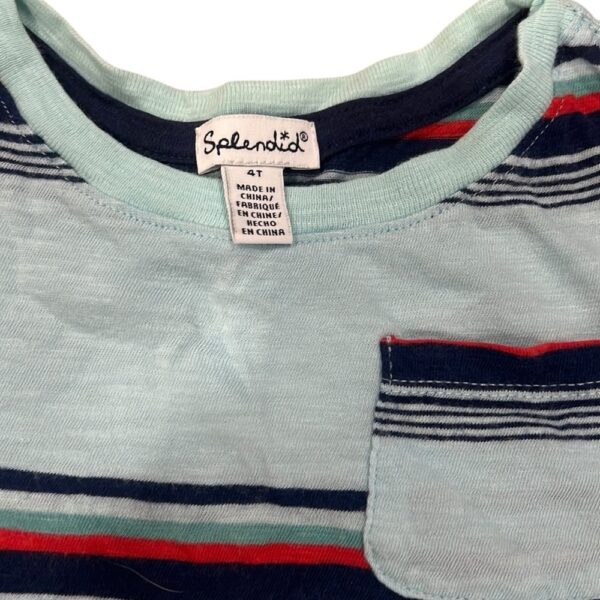 Splendid Blue and Red Short Sleeve Tee
