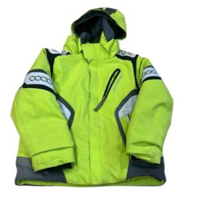 Obermeyer Boys Lime and Black Hooded Insulated Ski Jacket, Size 6