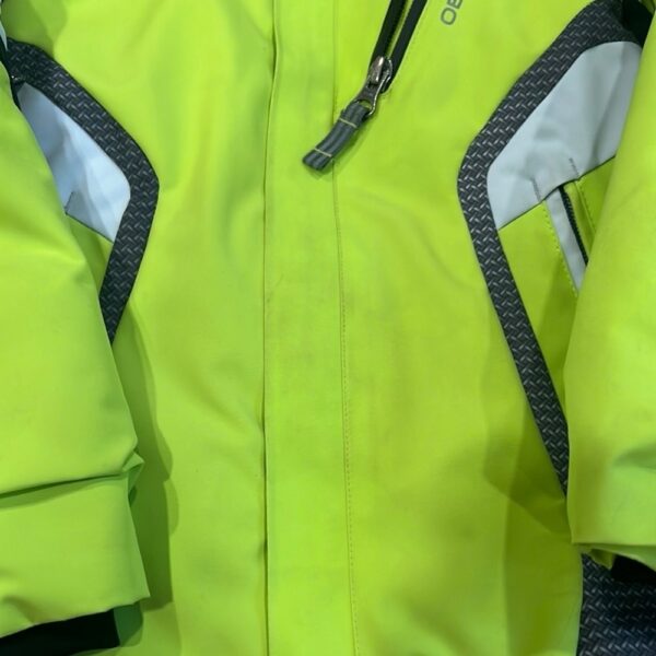 Obermeyer Boys Lime and Black Hooded Insulated Ski Jacket, Size 6