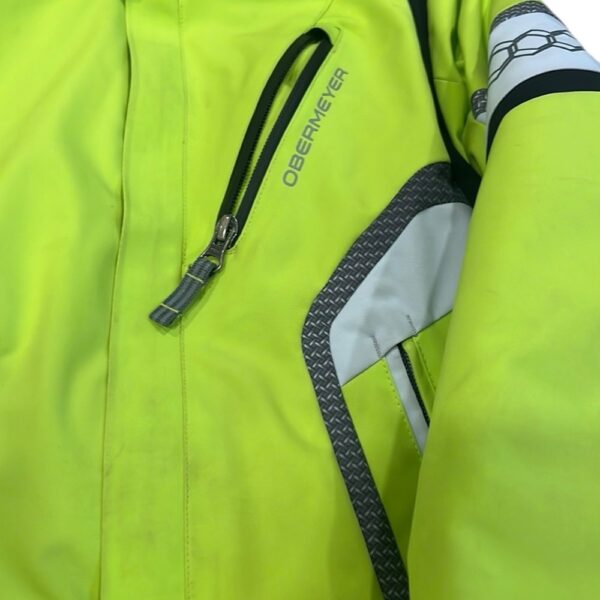 Obermeyer Boys Lime and Black Hooded Insulated Ski Jacket, Size 6