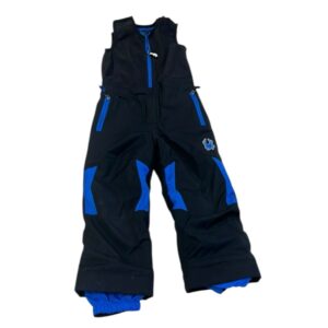 Spyder Black and Blue Insulated Snow Bib, Size 6