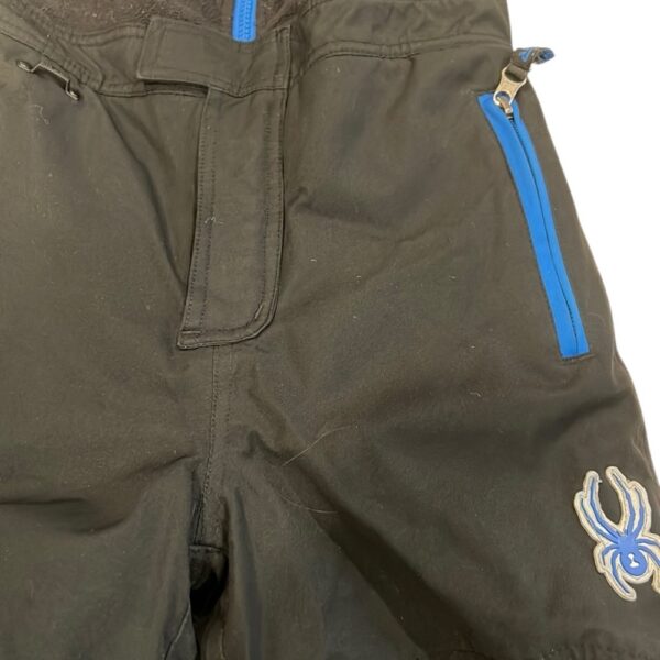 Spyder Black and Blue Insulated Snow Bib, Size 6