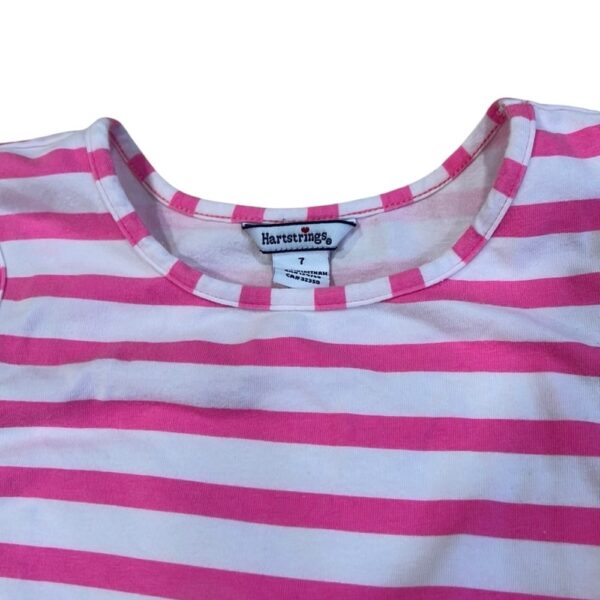 Hartstrings White and Pink Ruffled Tank Dress, Size 7