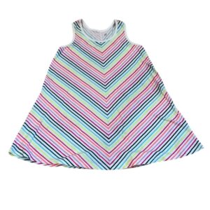 GAP Girls Jersey Tank Dress with Rainbow Stripes, Size Small