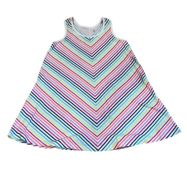 GAP Girls Jersey Tank Dress with Rainbow Stripes, Size Small