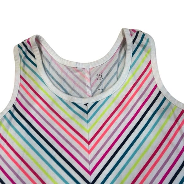 GAP Girls Jersey Tank Dress with Rainbow Stripes, Size Small