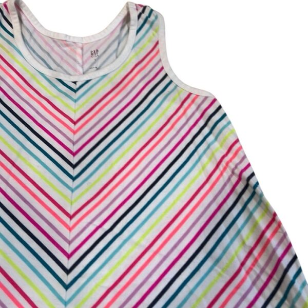 GAP Girls Jersey Tank Dress with Rainbow Stripes, Size Small