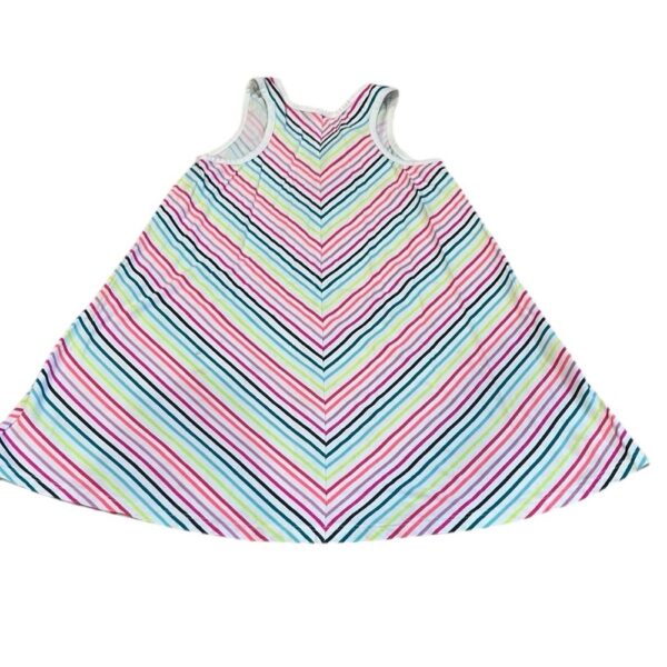 GAP Girls Jersey Tank Dress with Rainbow Stripes, Size Small