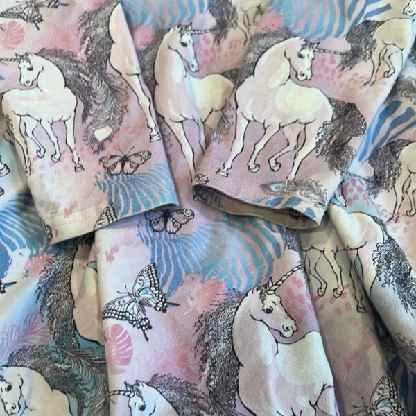 Rock Your Kid Girls Blue and Purple Fit and Flare Unicorn Dress, Size 7
