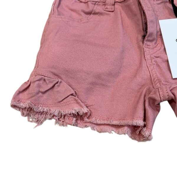 NWT, Deux Par Deux, Girls Lightweight Denim Shorts with Ruffles, Size 7