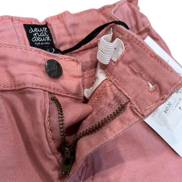 NWT, Deux Par Deux, Girls Lightweight Denim Shorts with Ruffles, Size 7