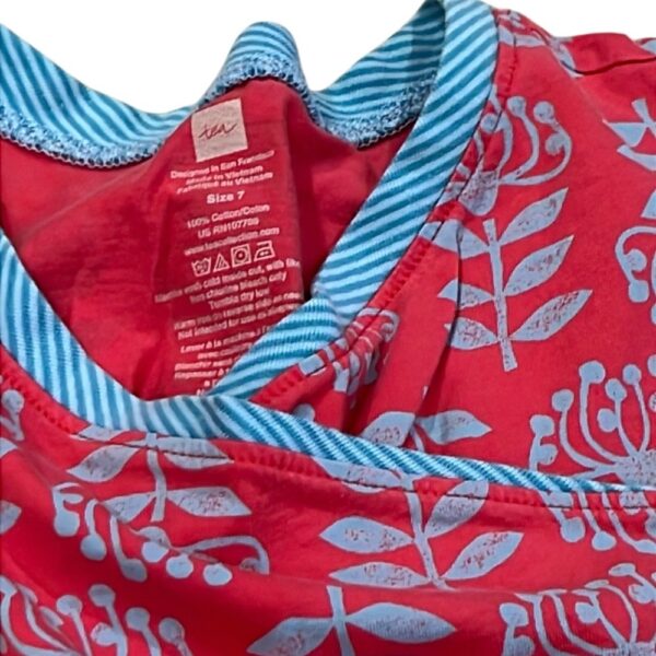 Tea Collection, Girls Red and Blue Summer Dress, Size 7