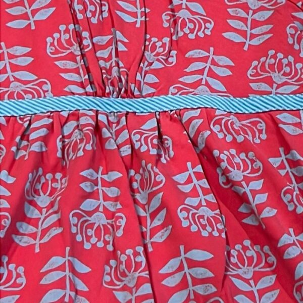 Tea Collection, Girls Red and Blue Summer Dress, Size 7