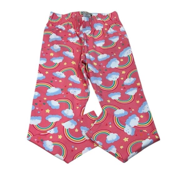 NWOT, Tailor Vintage Girls, Pink Leggins with Rainbows, Size 6/7