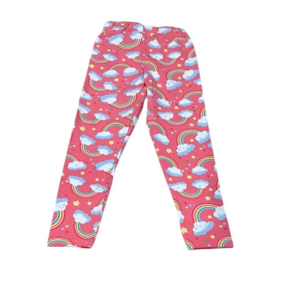 NWOT, Tailor Vintage Girls, Pink Leggins with Rainbows, Size 6/7