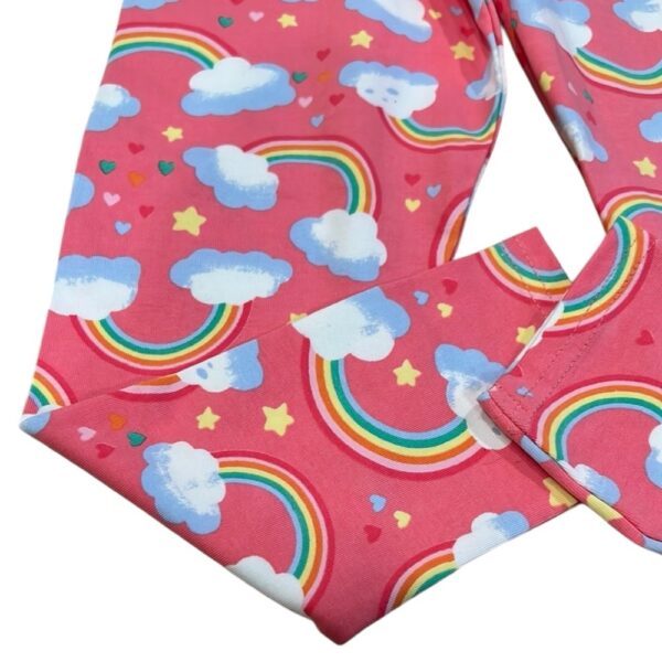 NWOT, Tailor Vintage Girls, Pink Leggins with Rainbows, Size 6/7