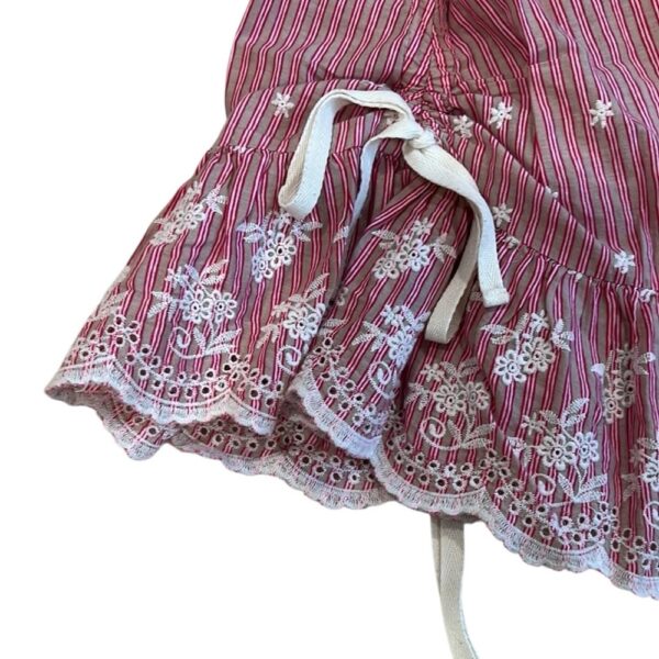 Paper Wings, Girls Pink Striped Bustle Skirt with Matching LS Tee, Size 7