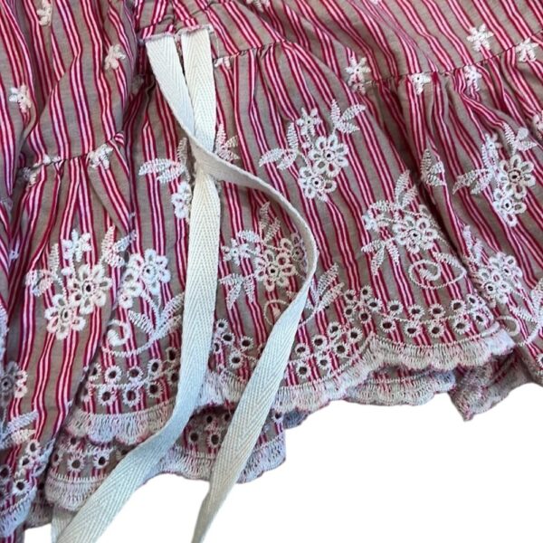 Paper Wings, Girls Pink Striped Bustle Skirt with Matching LS Tee, Size 7