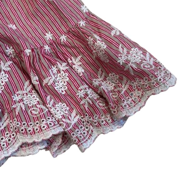 Paper Wings, Girls Pink Striped Bustle Skirt with Matching LS Tee, Size 7