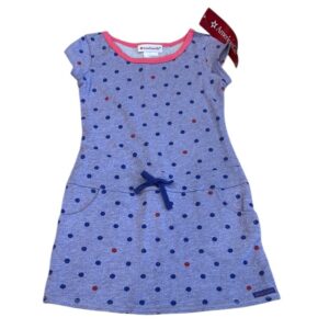 NWT, American Girl Sparkle Purple Polka Dot Summer Dress, Size 7