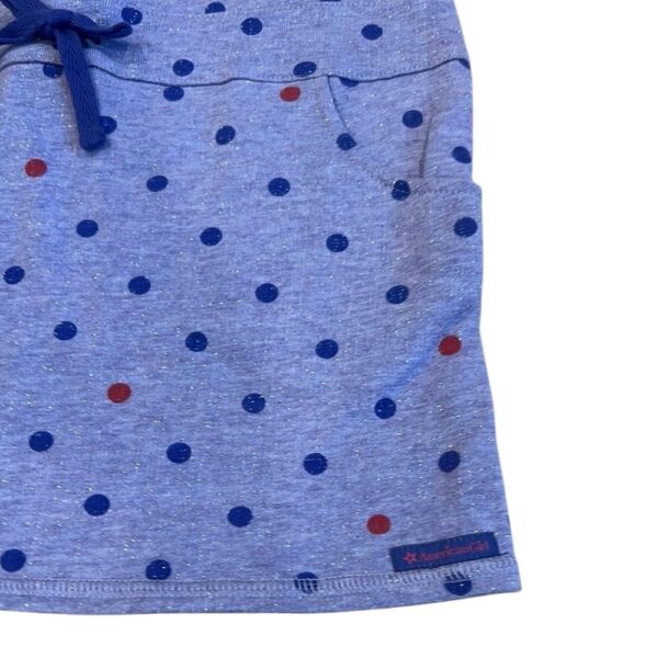 NWT, American Girl Sparkle Purple Polka Dot Summer Dress, Size 7