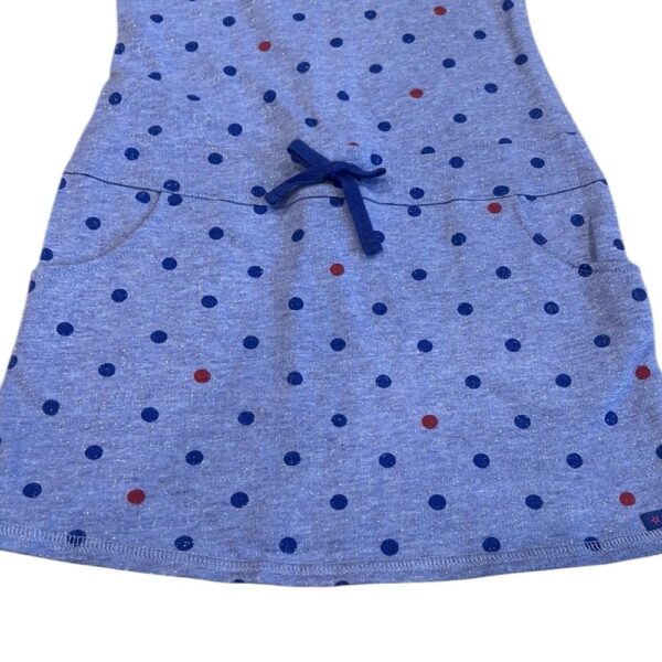 NWT, American Girl Sparkle Purple Polka Dot Summer Dress, Size 7